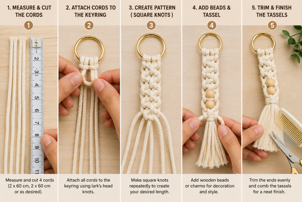 Macrame keychain