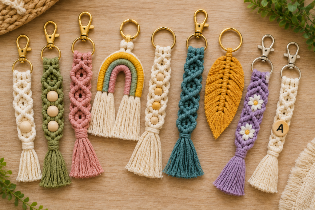 Macrame key chain