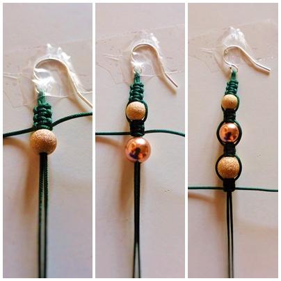 Macramé earrings DIY